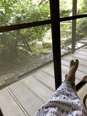 Post-breakfast lounging