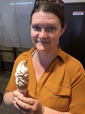 Cherry blossom ice cream