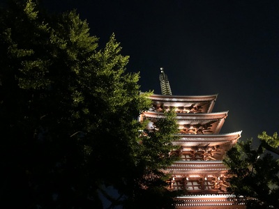 Sensō-ji at night