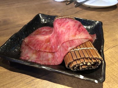 Very well marbled thinly sliced steak (not sure the cut)