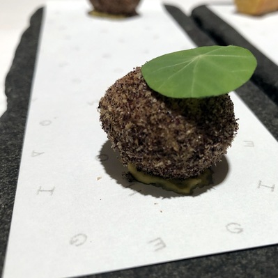 Quail egg with dasi-vinegar jelly