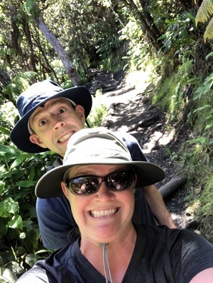 Hiking down to Kīlauea Iki Crater