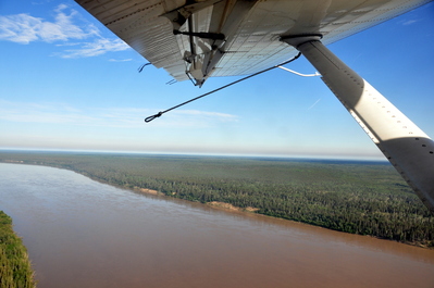 Flying over the Slave River just out of Fort Smith