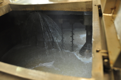 Ardbeg mash tun being filled