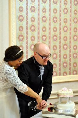 Cutting the cake