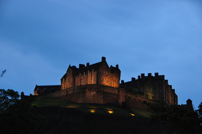 Edinburgh castle at night
