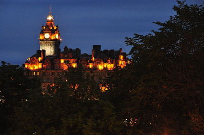 Random New Town building at night