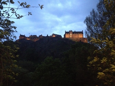 Edinburgh castle at night