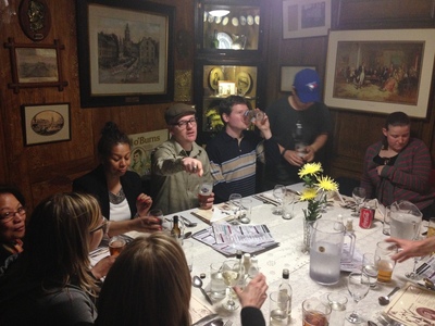 At dinner