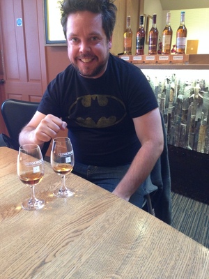 Mike and his samples at Glenmorangie