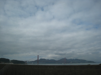 Approaching the Golden Gate bridge