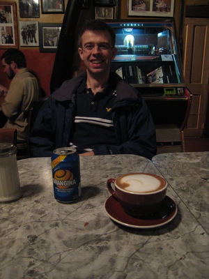 Coffee and Orangina at Caffe Trieste