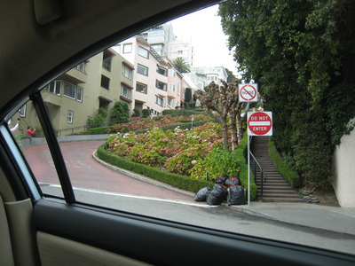 After driving down Lombard street