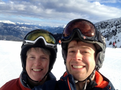 Sue and I and the mountains