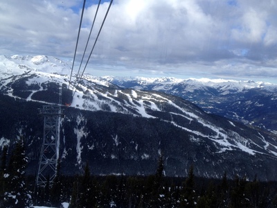 On the Peak-2-Peak gondola, headed to Whistler