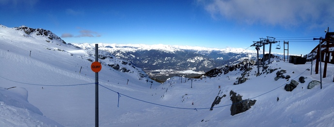 View from the top of Glacier lift