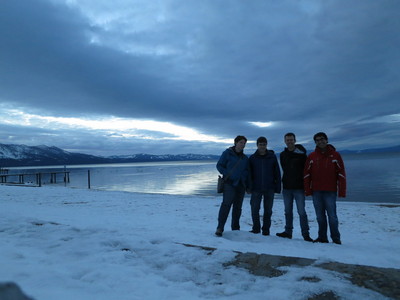 On the beach before dinner