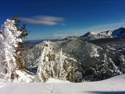 Looking off the back side of the mountain