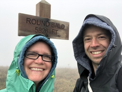 On top of Round Bald...the view was...limited