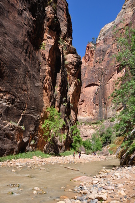 Hiking up the Narrows