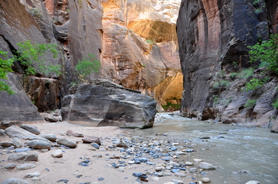 Hiking up the Narrows