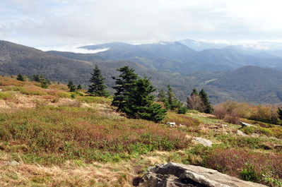 Re-hiking Round Bald, much better views