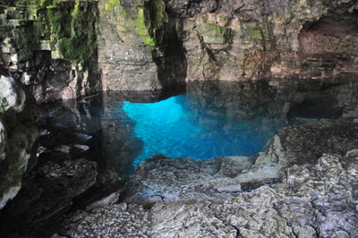 The inside of the cave