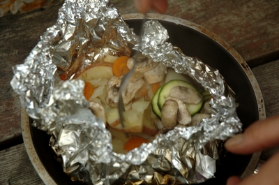 The veggies that we put with the meat