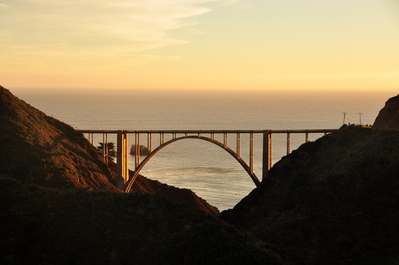 Bixby bridge at sunset