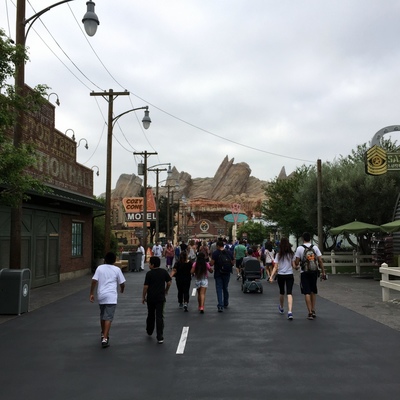 Entering Cars Land