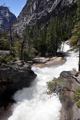 River rushing down to Vernal Falls