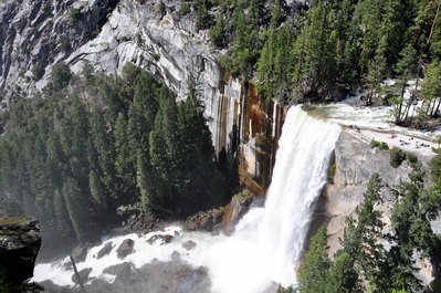 High above Vernal Falls